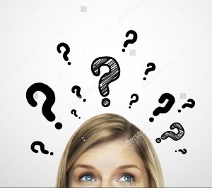 girl with question marks