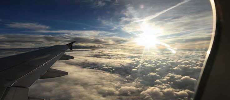 view from airplane image