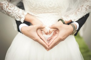 married hands heart image
